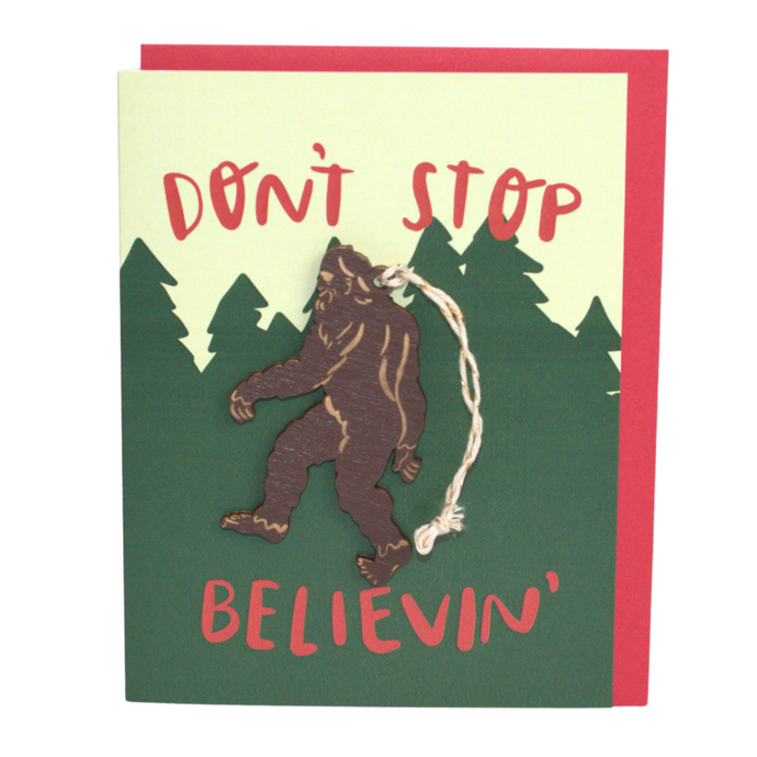 Sasquatch Card with Ornament