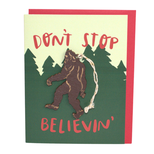 Sasquatch Card with Ornament
