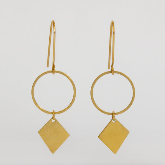 Diamond Charm Drops Earrings