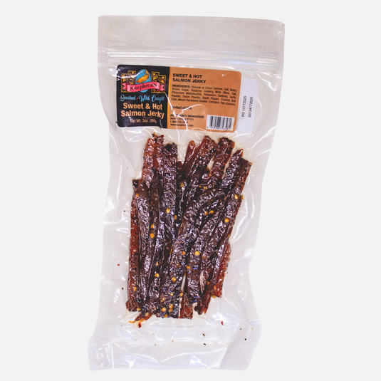 Josephson's Smokehouse, Sweet & Hot Salmon Jerky