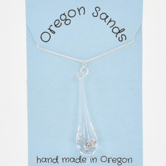 Oregon Sand Raindrop Necklace