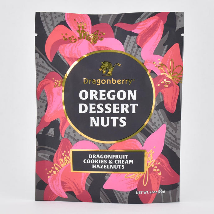 Dragonfruit Cookies and Cream Oregon Dessert Hazelnuts, 2.5oz