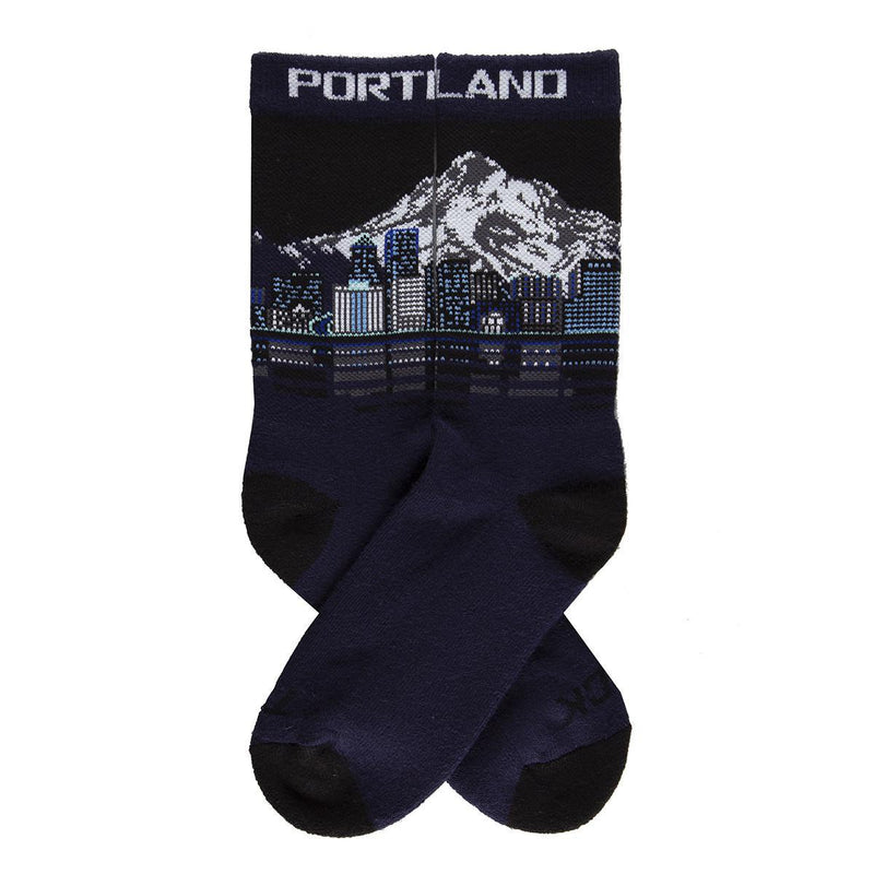 Load image into Gallery viewer, Twin City Knitting Socks Portland Skyline Crew Socks
