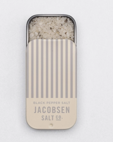 Jacobsen Salt Co. Infused Black Pepper Sea Salt Slide Tin