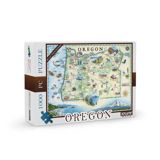Oregon State Map Puzzle, 1000 Piece