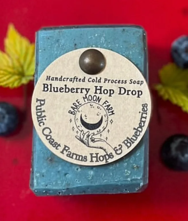 Bare Moon Farm, Blueberry Hop Drop Soap Bar