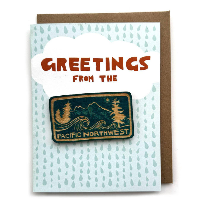 Greetings from PNW Card with Magnet