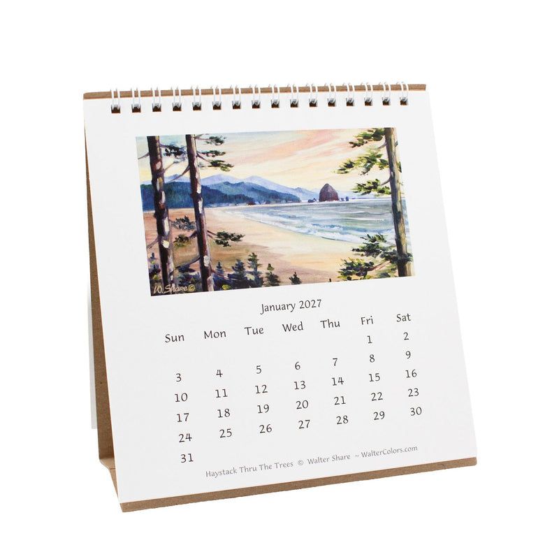 Load image into Gallery viewer, 2027 Walter Colors Oregon Coast Spiral Calendar

