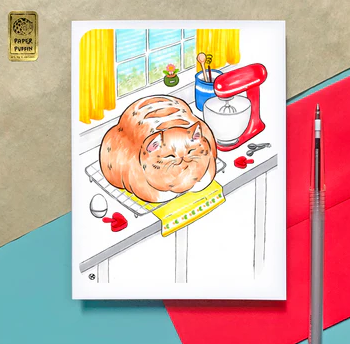Fresh Loaf Cat Card
