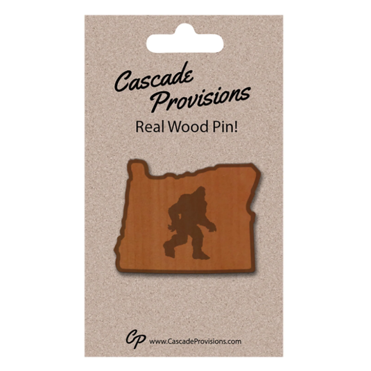 Oregon Bigfoot Wood Pin