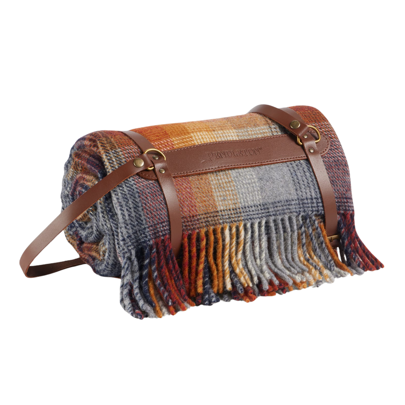 Load image into Gallery viewer, Pendleton Motor Robe Merced Throw with Leather Carrier
