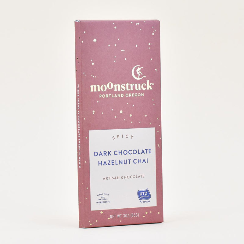 Load image into Gallery viewer, Moonstruck Dark Chocolate Hazelnut Chai Bar
