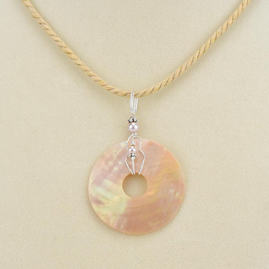 Essence of Fire & Sea Pearl Peacock Necklace coral