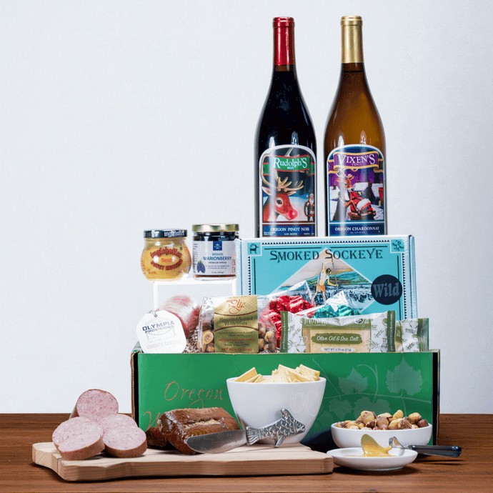 Rudolph & Vixen Holiday Wine Gift Basket