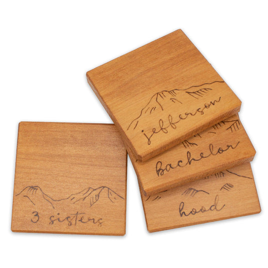 Oregon Mountains Coaster, Set of 4