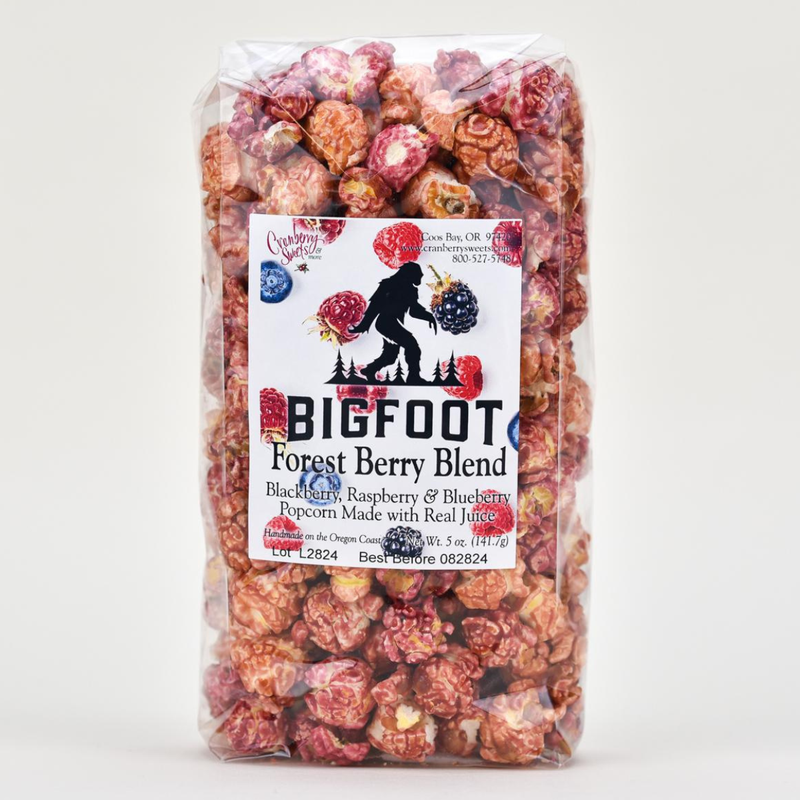 Load image into Gallery viewer, Cranberry Sweets Bigfoot Berry Blend Popcorn, 5oz front
