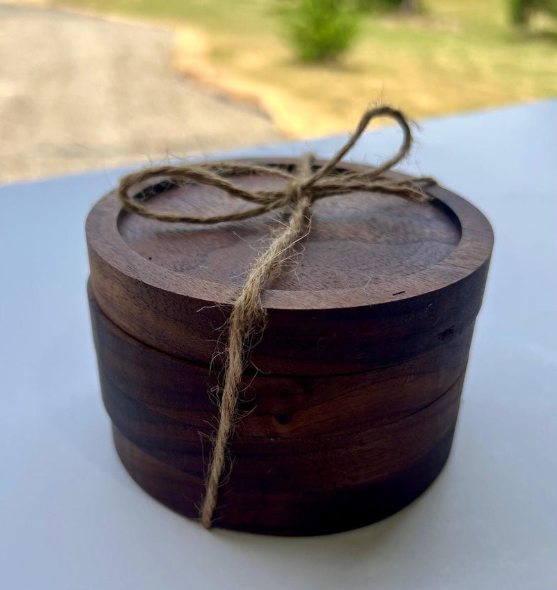 Load image into Gallery viewer, Eastern Black Walnut Coaster Set, 4 Pack
