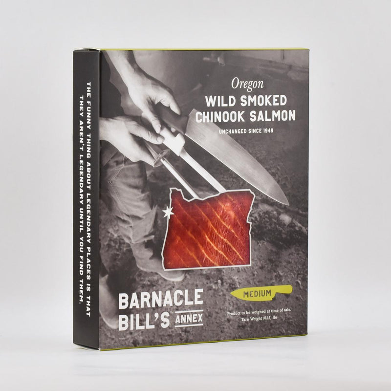 Load image into Gallery viewer, Barnacle Bill&#39;s Wild Smoked Chinook Salmon Medium Cut, 8oz.
