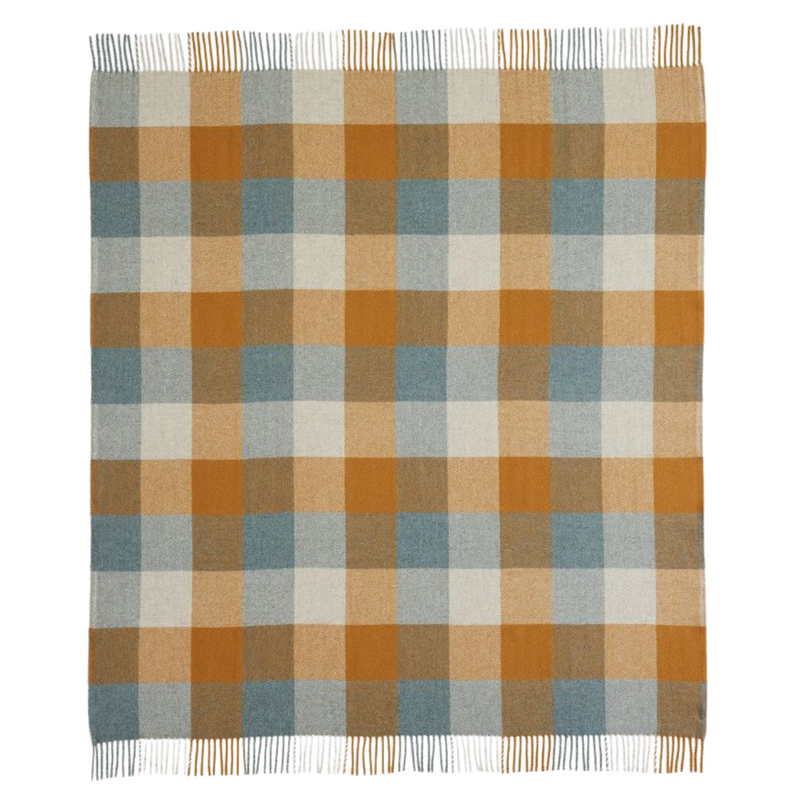 Load image into Gallery viewer, Pendleton Eco-Wise Shale/Copper Fringe Washable Wool Blanket, Throw
