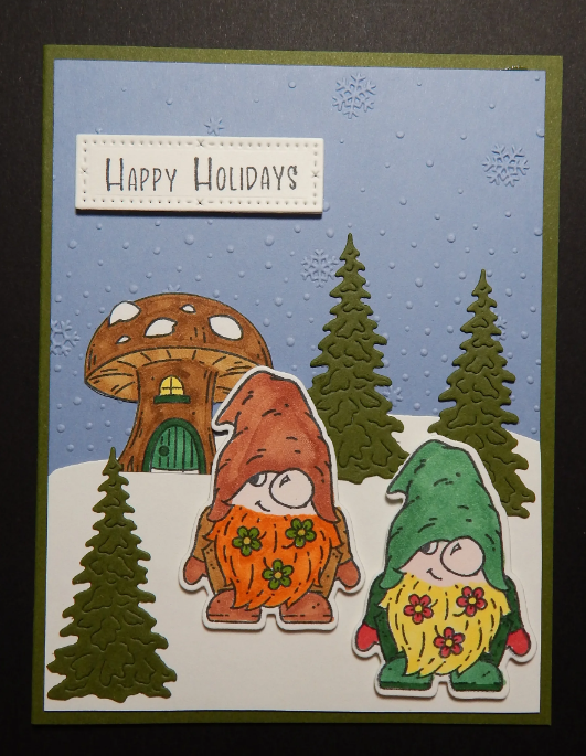 Card Holiday Gnomes Version 2