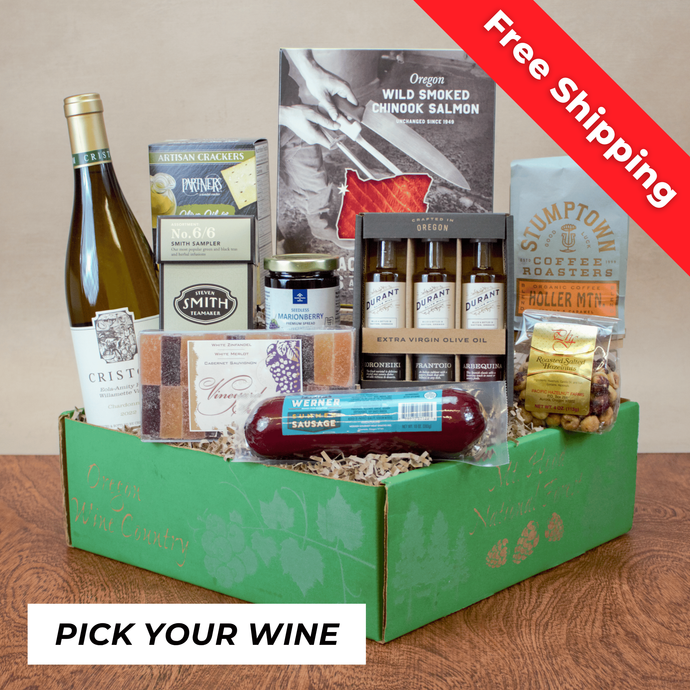 Exquisite Edibles Chardonnay Gift Basket
