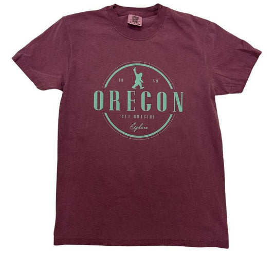 Be Oregon Travel Peace Sasquatch T-Shirt