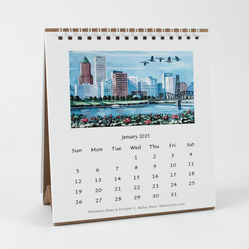 Load image into Gallery viewer, 2025 Walter Colors Portland Spiral Calendar
