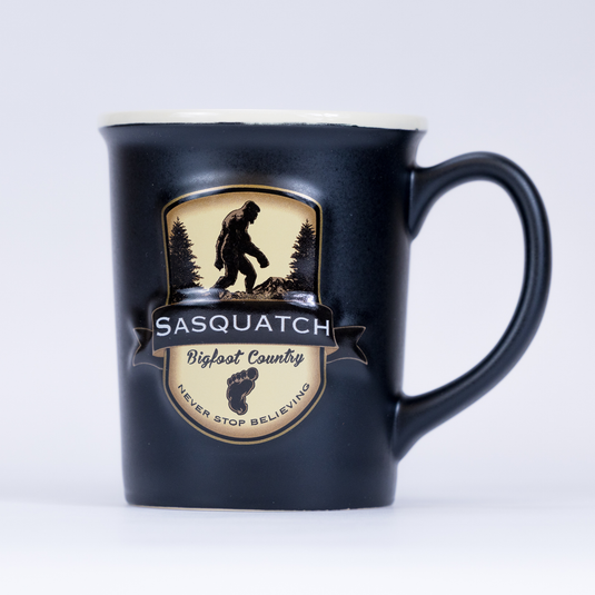 Bigfoot Emblem Black/Beige Mug