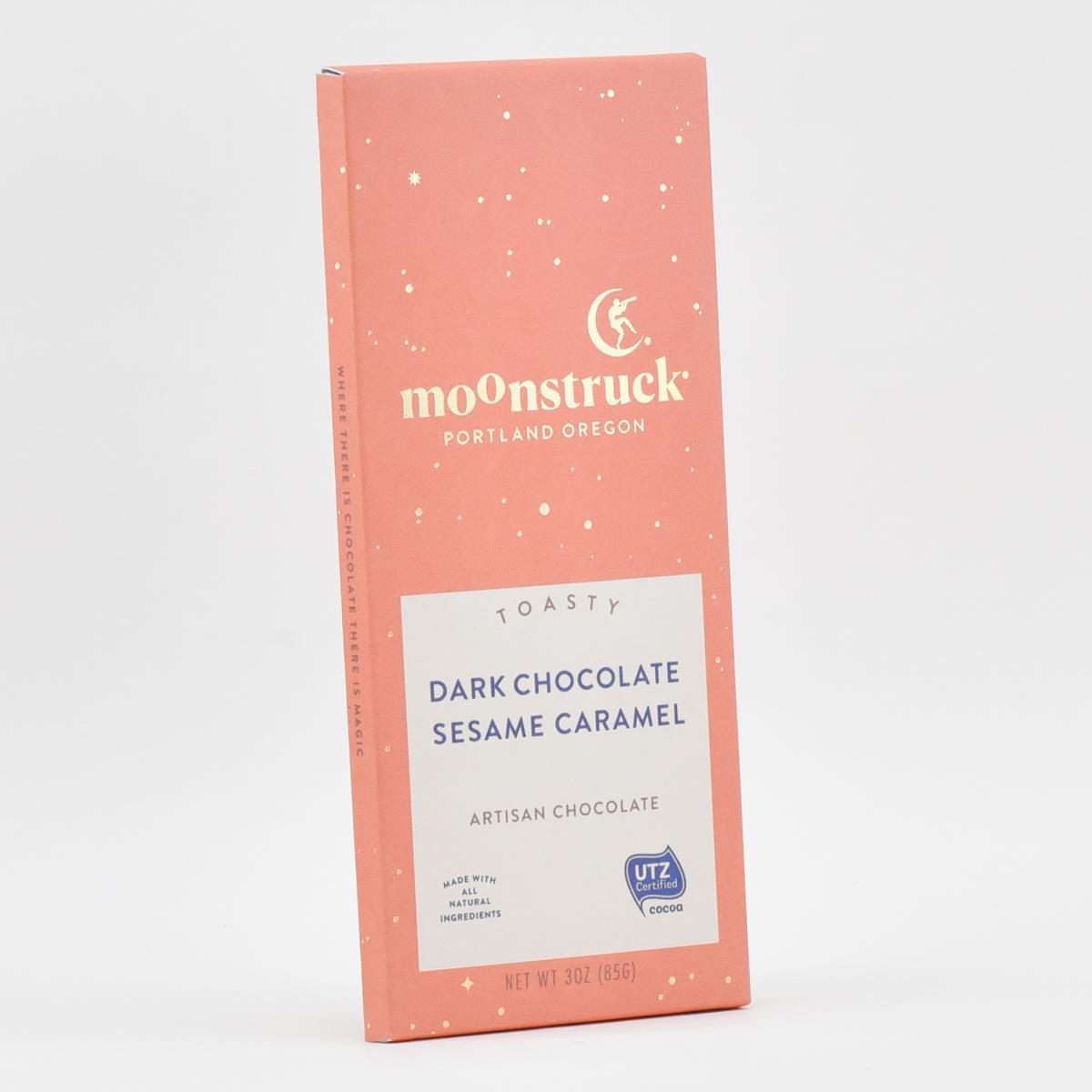 Moonstruck Dark Chocolate Sesame Caramel Bar | Made In Oregon