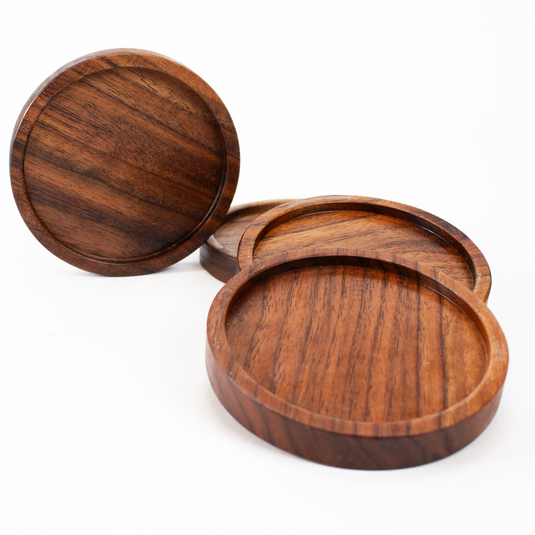 Eastern Black Walnut Coaster Set, 4 Pack