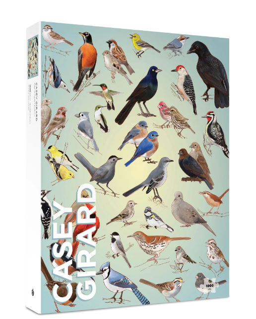 1000 Piece Puzzle Casey Girard Backyard Birds