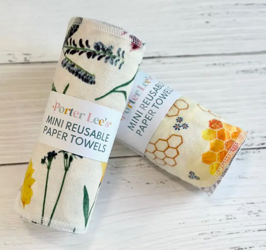 Mini Reusable Paper Towels Surprise Print with Kraft Tube