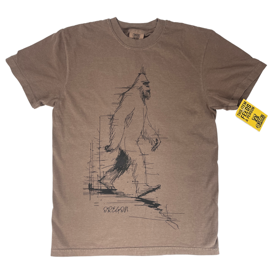 Adventure Awaits Sasquatch Sketch T-Shirt