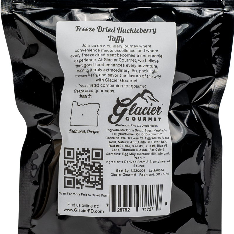 Load image into Gallery viewer, Glacier Gourmet Freeze Dried Huckleberry Taffy 2oz
