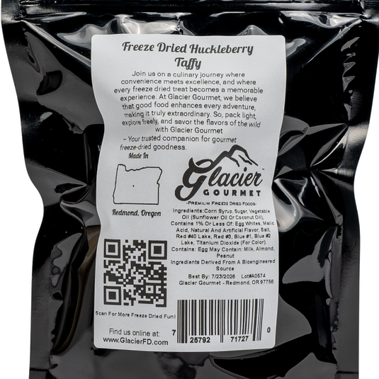 Glacier Gourmet Freeze Dried Huckleberry Taffy 2oz