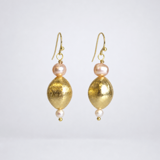 Gold Vermeil Freshwater Pearl Earrings
