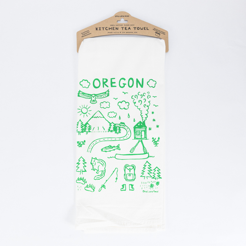 Load image into Gallery viewer, Oregon Icons Kitchen Towel
