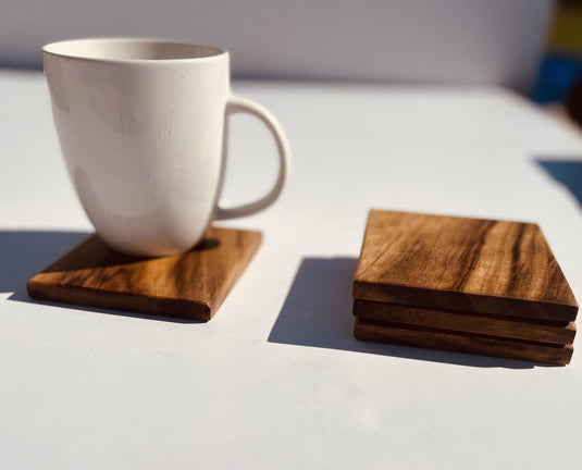 Myrtlewood Coaster Set, 4 Pack