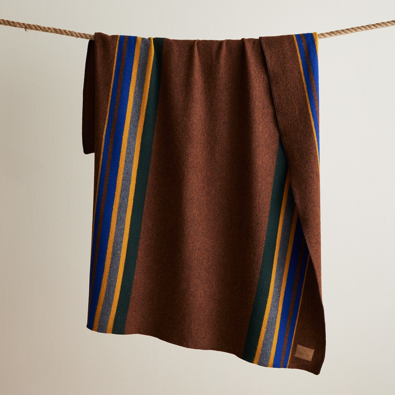 Pendleton Yakima Camp Tobacco Wool Blanket, Throw – Made In Oregon Pendleton Yakima Camp Tobacco Wool Blanket, Throw – Made In Oregon