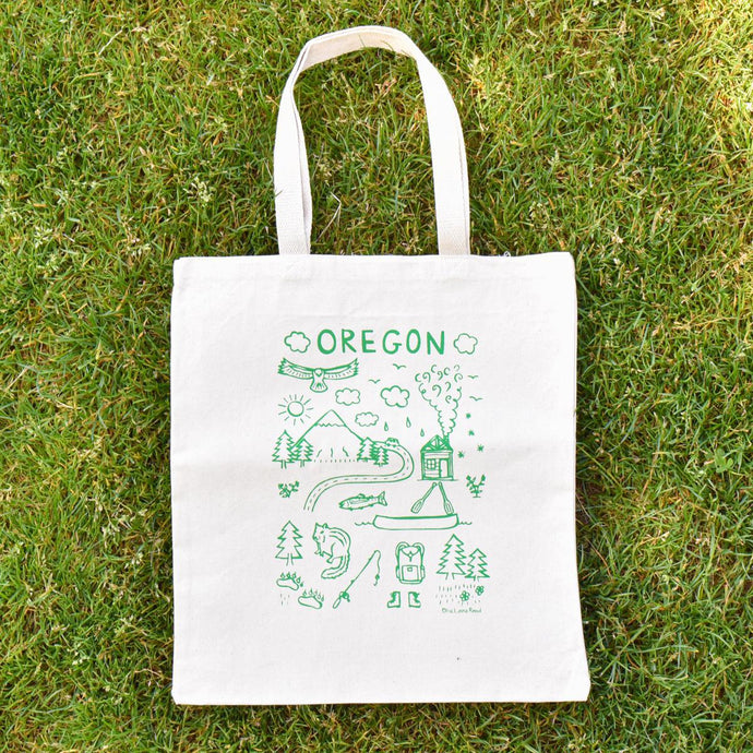 One Lane Road Oregon Mountains Canvas Tote Bag