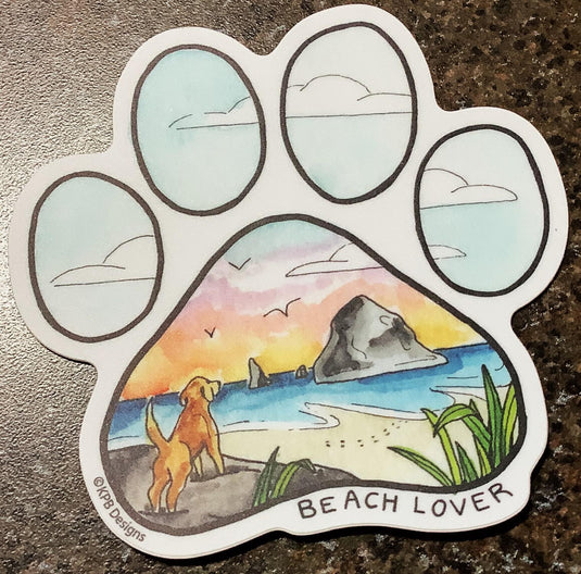 Sticker Paw Beach Lover
