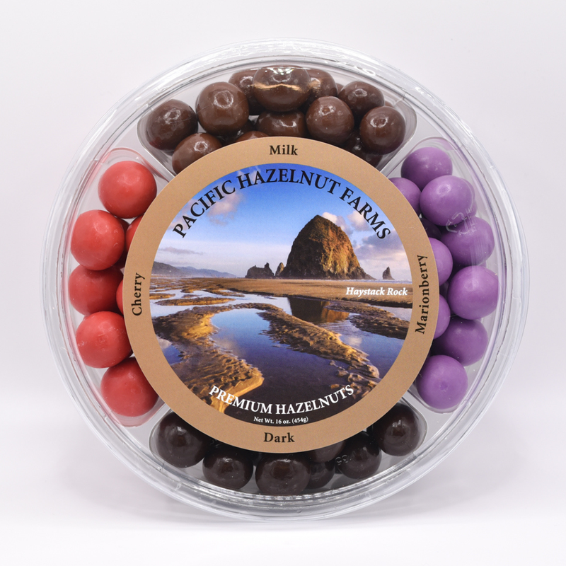Load image into Gallery viewer, Pacific Hazelnut Farms Oregon Platter with Haystack Rock Label
