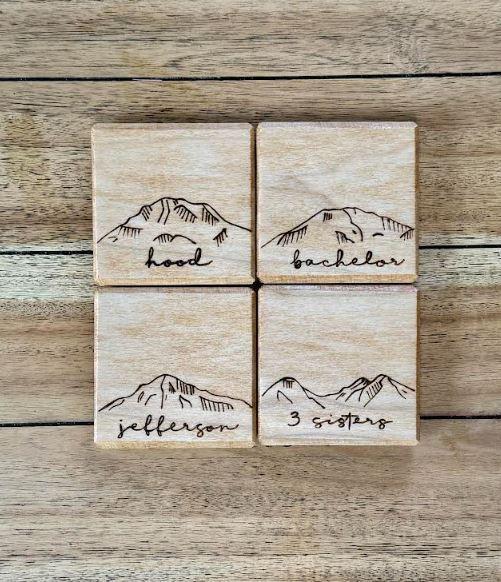 Load image into Gallery viewer, Oregon Mountains Coaster, Set of 4
