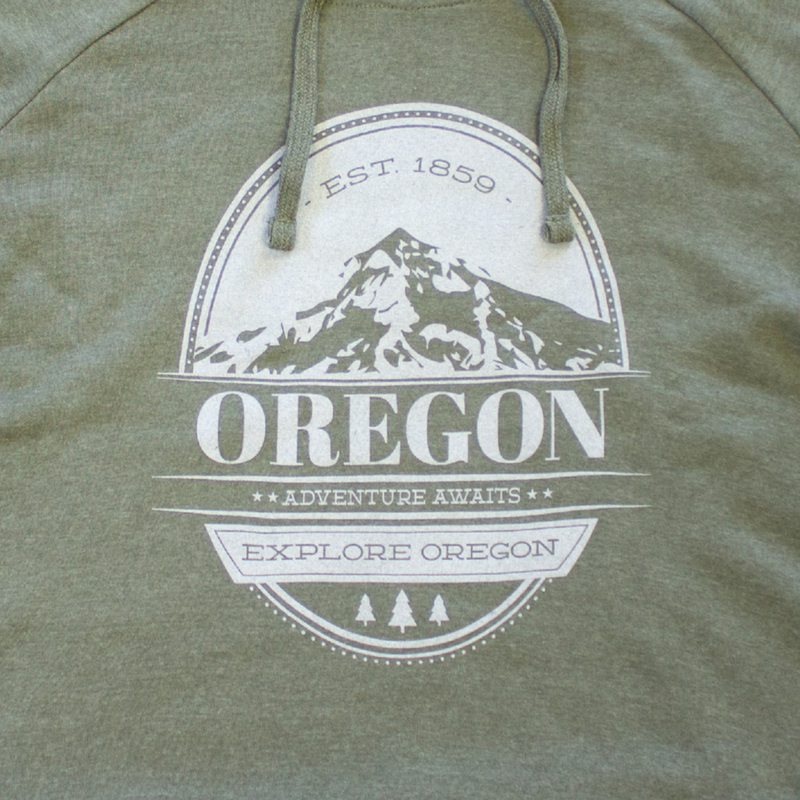 Load image into Gallery viewer, Be Oregon Mt. Hood Stamp Fleece Sweatshirt
