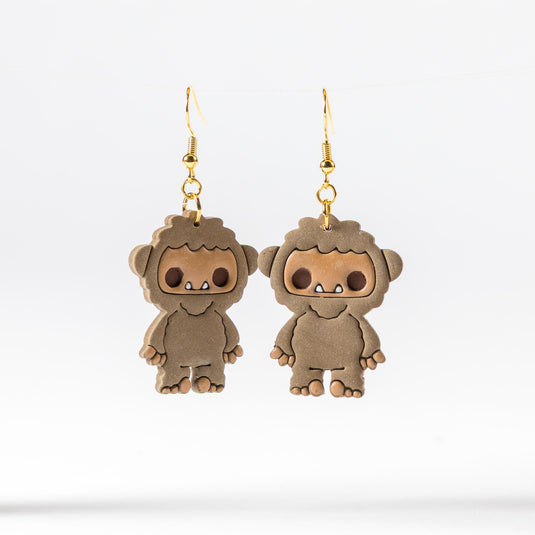 Bigfoot Polymer Clay Dangle Earrings