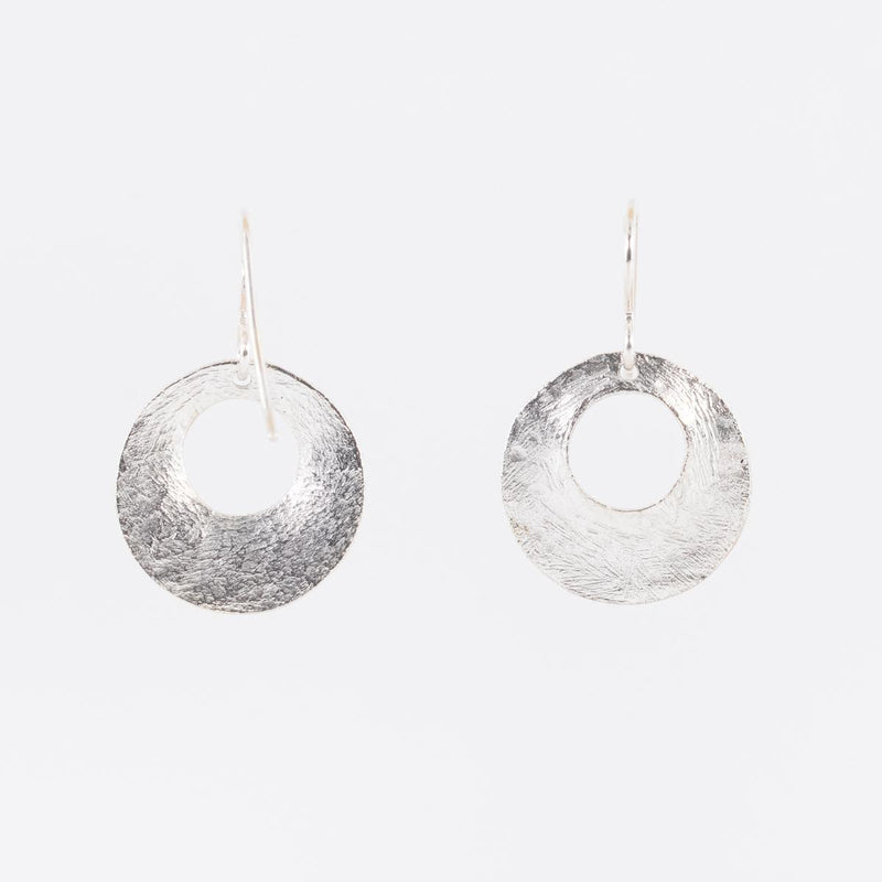 Load image into Gallery viewer, Silver Rebekah Disc Earrings
