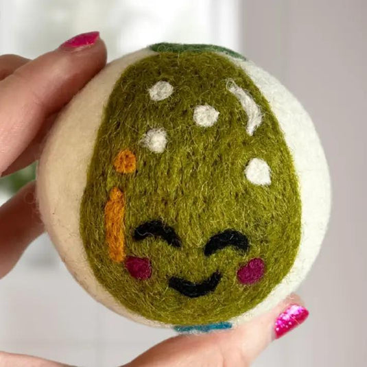 Organic Wool Dryer Ball Peary Cute