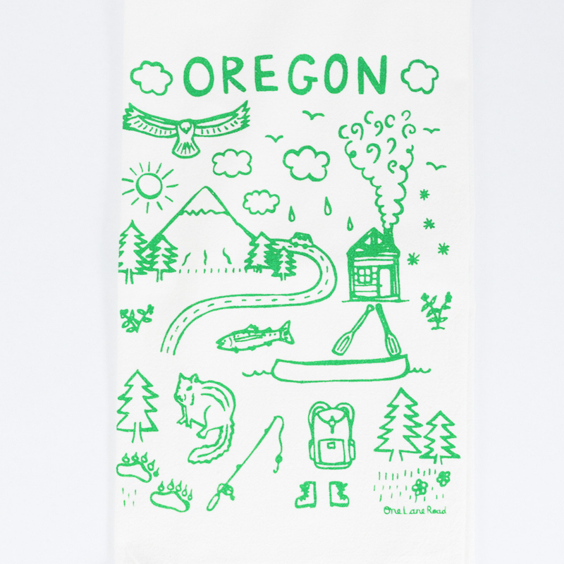 Load image into Gallery viewer, Oregon Icons Kitchen Towel
