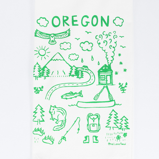 Oregon Icons Kitchen Towel