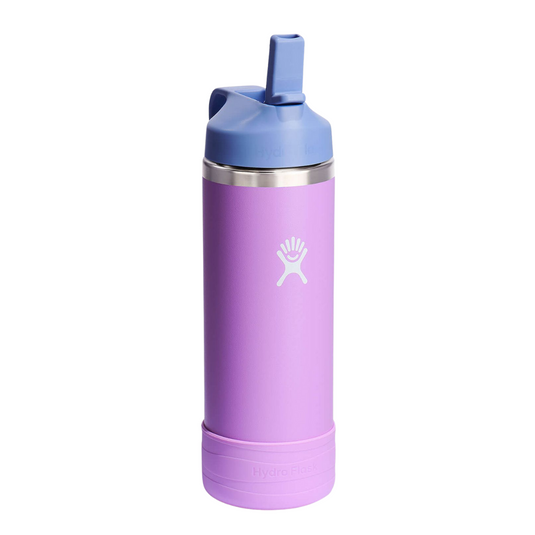 Hydro Flask Anemone Kids Wide Mouth Straw Cap Bottle,18oz.